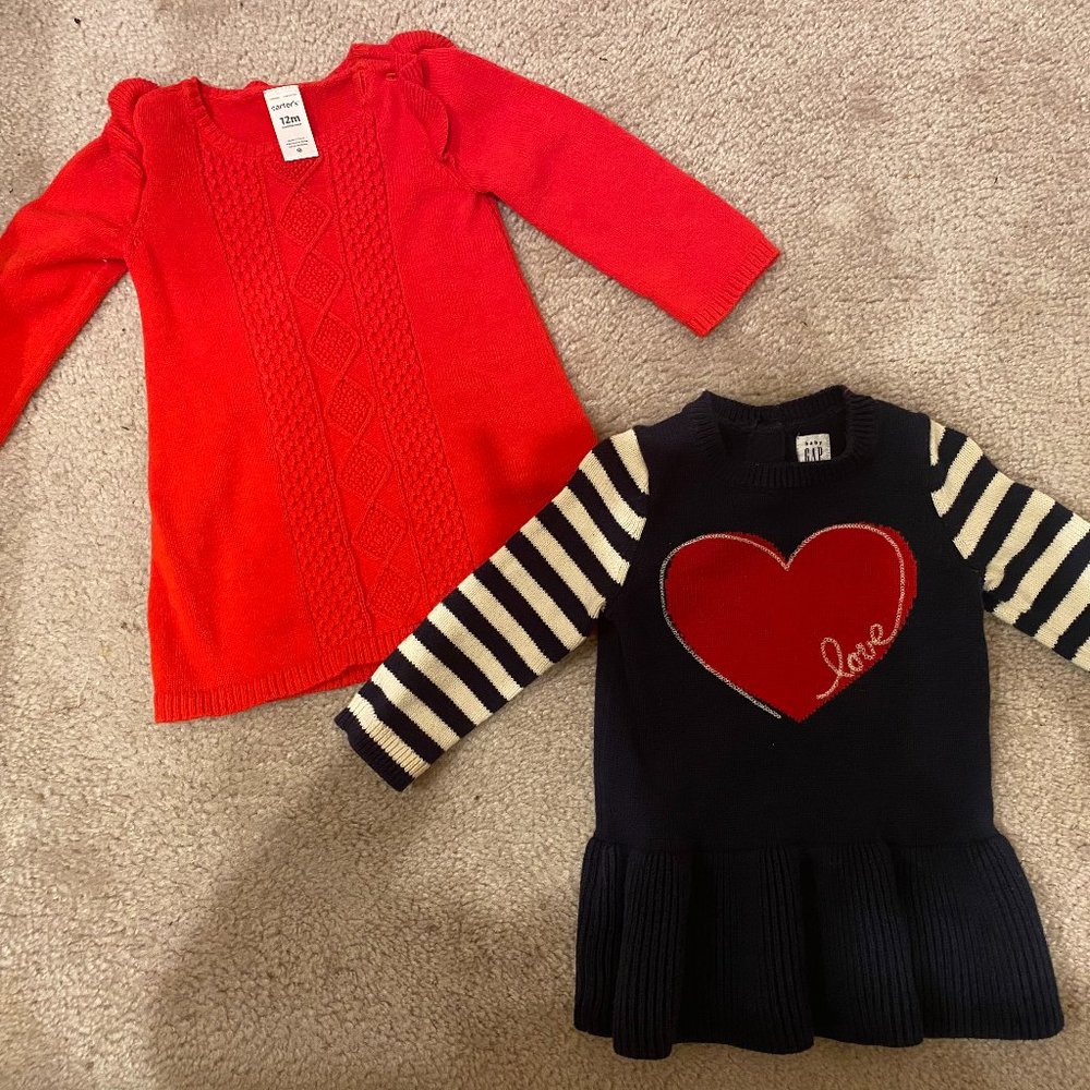 Baby gap/Carter knitted dress for 12M